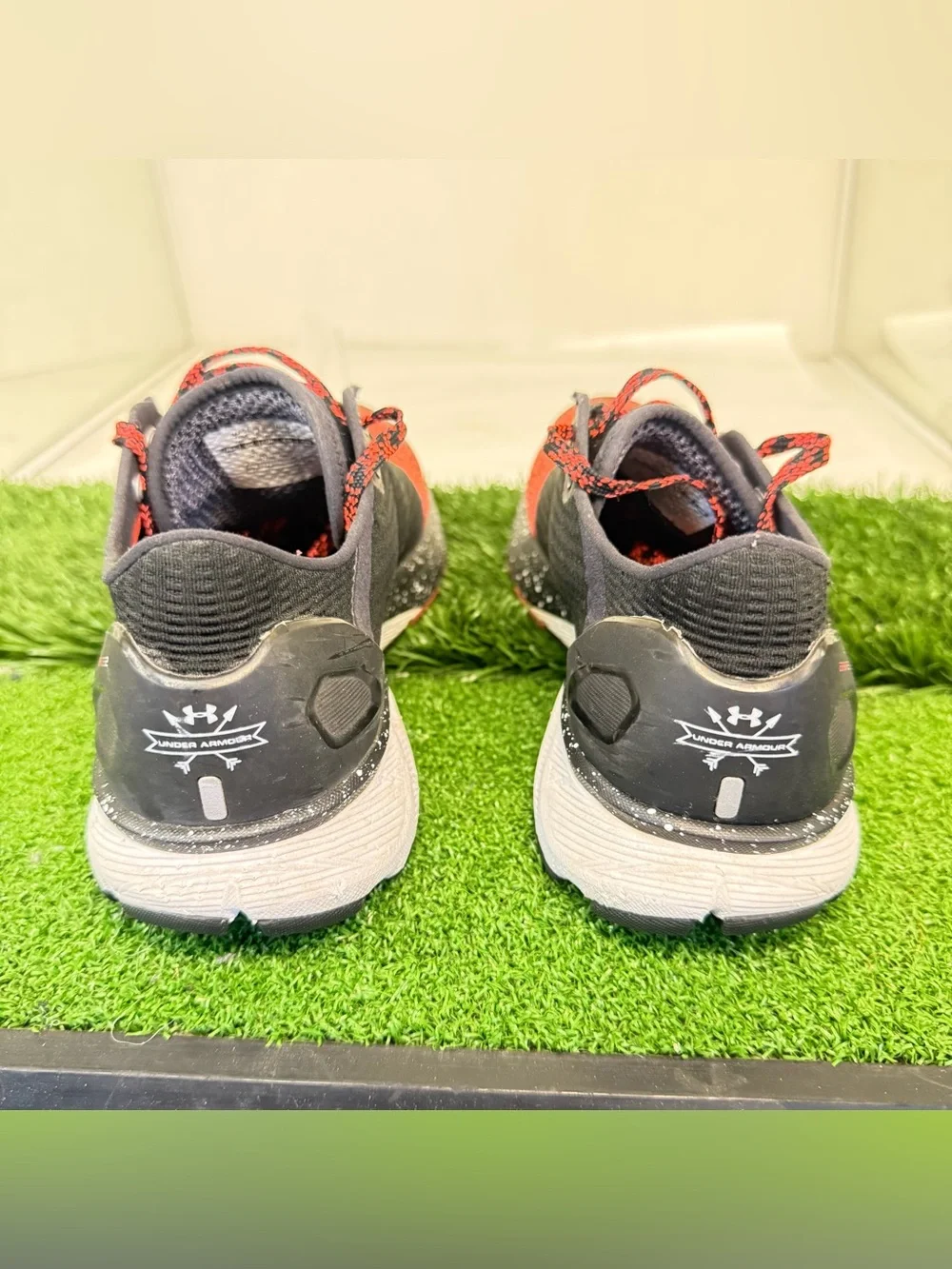 Under Armour Men’s Red and Black Athletic Running Shoes
